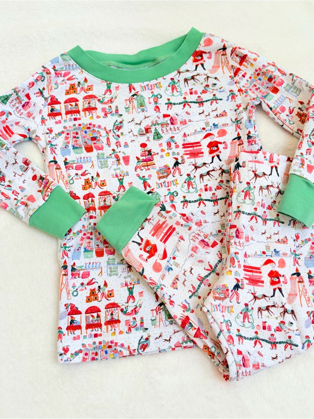 LAKE Pajamas x Mr. Boddington’s North Pole Christmas Pima Cotton Pajamas 2T
